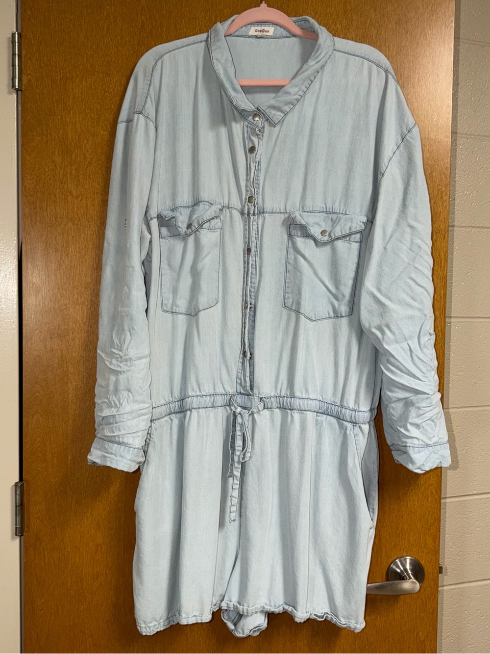 Light Blue Denim Romper